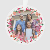 Personalized Holiday Candy Border Photo (devant)
