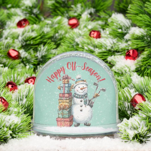 Personalized Holiday Golfer Snowglobe Sneeuwbol (Kerstmis)