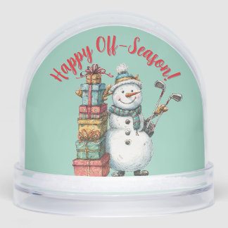 Personalized Holiday Golfer Snowglobe Sneeuwbol