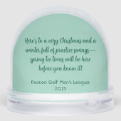 Personalized Holiday Golfer Snowglobe Sneeuwbol (Achterkant)