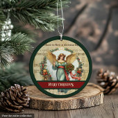 Personalized Holiday Ornament Vintage Angel Style