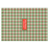 Personalized Holiday Tablecloth Elegant Red Green Tafelkleed (Voorkant (Horizontaal))