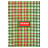 Personalized Holiday Tablecloth Elegant Red Green Tafelkleed (Voorkant)