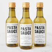 Personalized Homemade Pasta Sauce Label Wijn Etiket (Flessen)