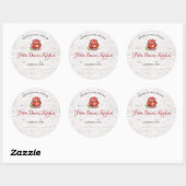 Personalized Homemade Salsa Canning Stickers (Feuille)