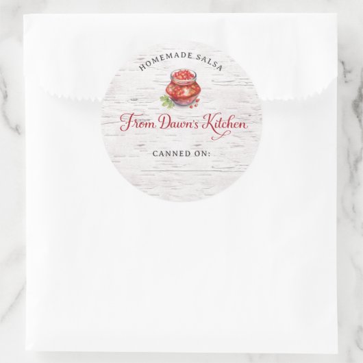 Personalized Homemade Salsa Canning Stickers (Sac)