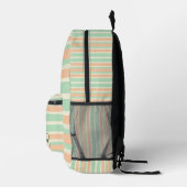 Personalized Horizontal Stripe Backpack Bedrukte Rugzak (Rechts)