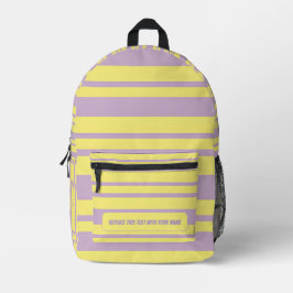 Personalized Horizontal Stripe Backpack Bedrukte Rugzak