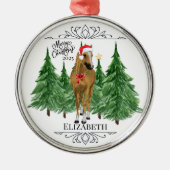 Personalized Horse Christmas Ornament Keepsake (Voorkant)