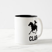 personalized horse girl mug custom name equestrian (Devant droit)