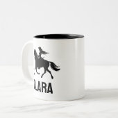 personalized horse girl mug custom name equestrian (Devant gauche)