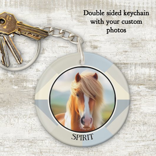 Personalized Horse Lover Photo Sleutelhanger