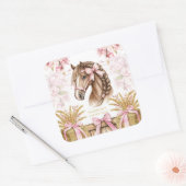 Personalized Horse Sticker – Blush Pink (Enveloppe)