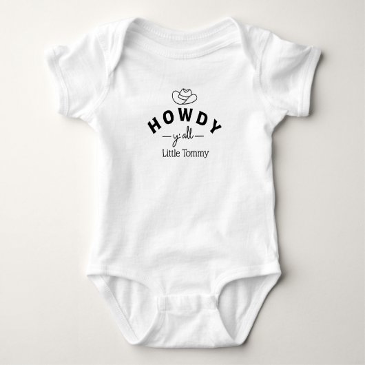 Personalized Howdy Yall Romper (Voorkant)
