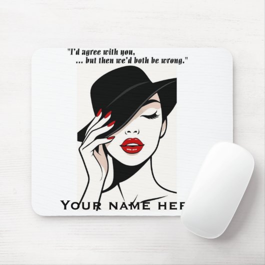 Personalized humorous mouse pad muismat (Met muis)