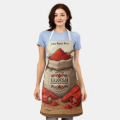 Personalized Hungarian Kalocsai Paprika Apron Schort (Gedragen)