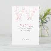 Personalized Husband Christmas Card Feestdagenkaart (Staand voorkant)