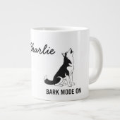 Personalized Husky Bark Mode Mug Wrap – Funny Dog (Devant droit)