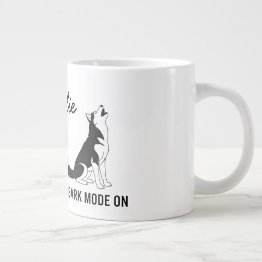 Personalized Husky Bark Mode Mug Wrap – Funny Dog (Droite)