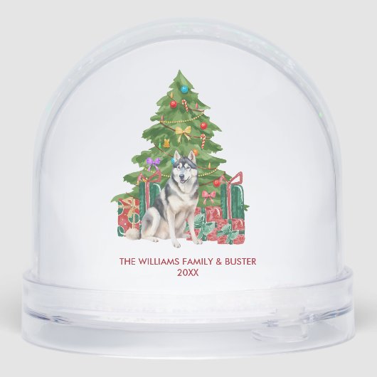 Personalized Husky Dog Christmas (Arrière)