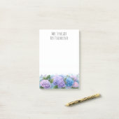 Personalized Hydrangea Flower Teacher Appreciation Post-it® Notes (Op bureau)
