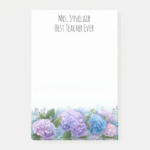 Personalized Hydrangea Flower Teacher Appreciation Post-it® Notes (Voorkant)