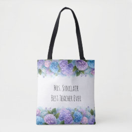 Personalized Hydrangea Teacher Thank You Draagtas