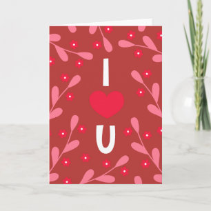 Personalized I Heart You Daisies Valentine's Day Feestdagen Kaart