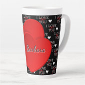 Personalized I Love you  Latte Mok (Rechterhoek)