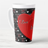 Personalized I Love you  Latte Mok (Linkerhoek)