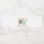 Personalized Ice Cream Truck Birthday  Waterfles Etiket (Enkel label)