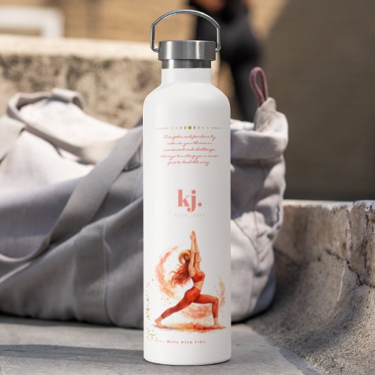 Personalized Illustrated Aries Zodiac Quote Waterfles