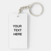 Personalized image keychain, Personalized text Sleutelhanger (achterkant)
