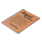 Personalized Impact Creator Definition Gift Notitieboek (Linkerzijde)