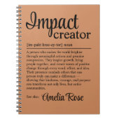 Personalized Impact Creator Definition Gift Notitieboek (Voorkant)
