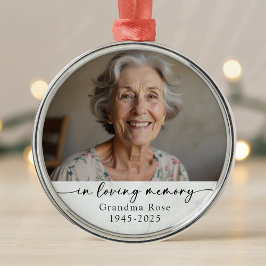 Personalized In Loving Memory Photo Keepsake Metalen Ornament