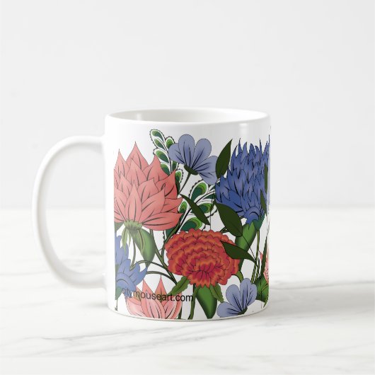 Personalized Indian Floral Koffiemok (Links)