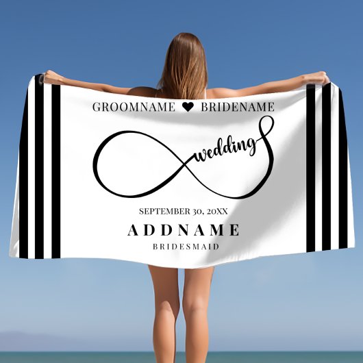 Personalized Infinity Wedding Favor Gift Strandlaken