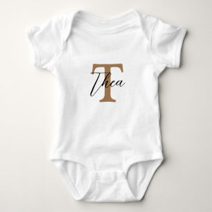 Personalized initial and name romper
