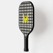 Personalized Initial Checkered Modern Minimal Pickleball Paddle (Links)