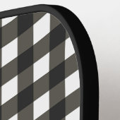 Personalized Initial Checkered Modern Minimal Pickleball Paddle (Links Detail)