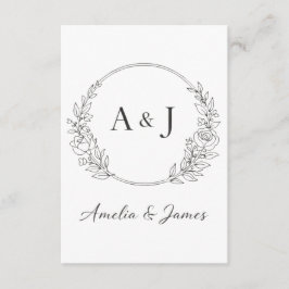 Personalized Initials Design Informatiekaartje