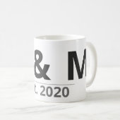 Personalized Initials Mug – Custom Letters & Year  (Devant droit)