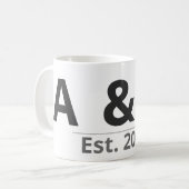 Personalized Initials Mug – Custom Letters & Year  (Devant gauche)