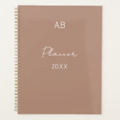 Personalized Initials Planner - Minimalist Coffee (Devant)