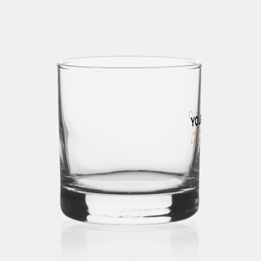 Personalized Inline Logo and Text Simple Glasses Whisky Glas (Rechts)