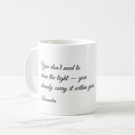 Personalized Inspirational Quote Mug (Devant gauche)