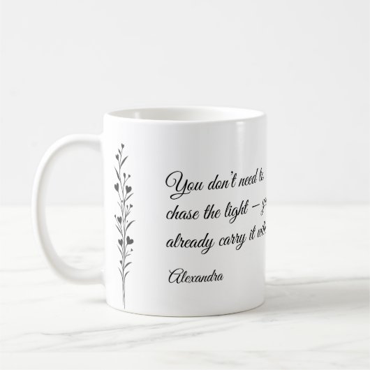 Personalized Inspirational Quote Mug (Gauche)