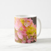 Personalized Inspirational Spring Hydrangea Flower Koffiemok (Voorkant rechts)