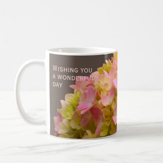 Personalized Inspirational Spring Hydrangea Flower Koffiemok (Links)